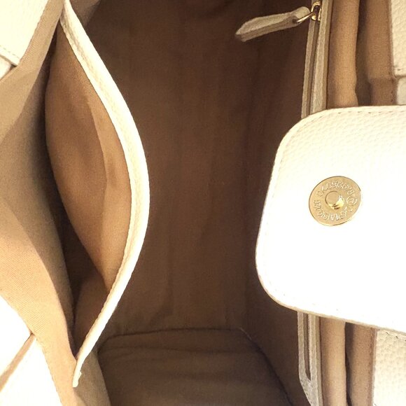 Nanette Lepore Blue & White canvas and Leather Hand Bag with Shoulder Strap NWOT - Picture 10 of 12